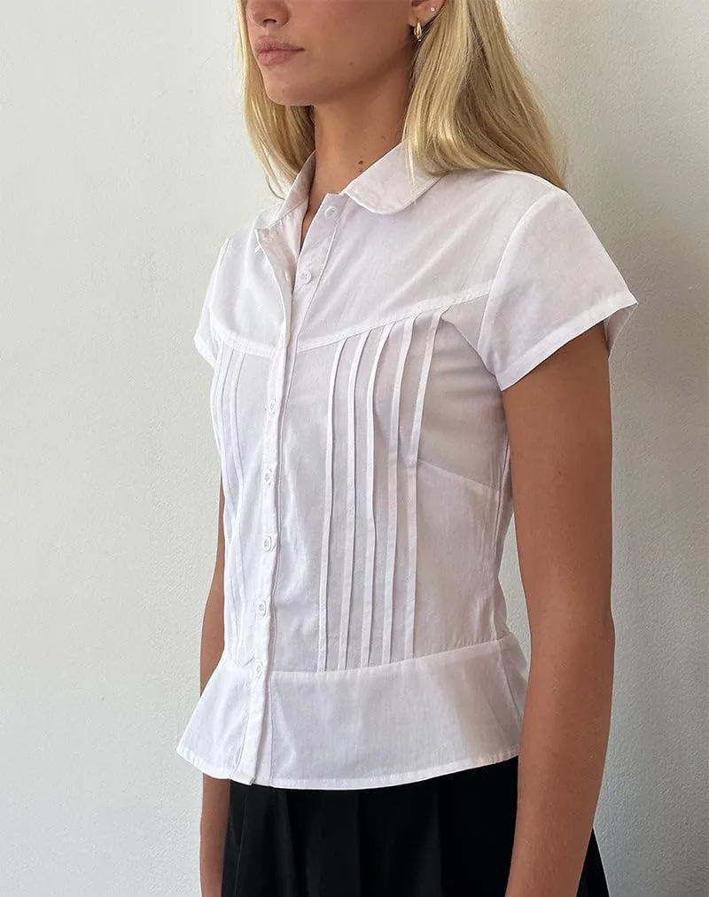 Women Y2k Button Up Shirt E-Girls Short Sleeve T Shirt Cute Babydoll Tee Fairy Lace Patchwork Top 90s Vintage Blouse