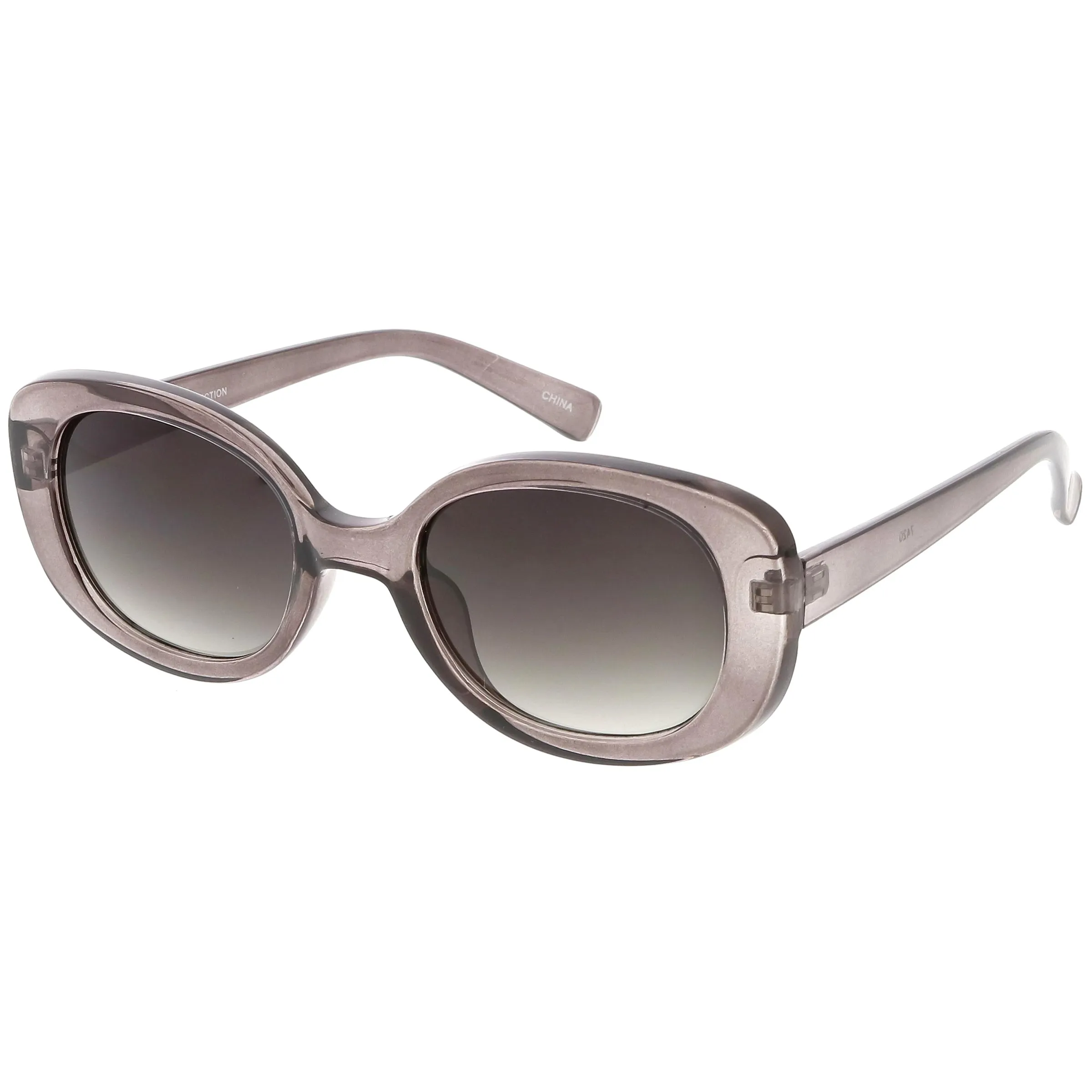Women's Retro Rounded 1950's Thick Frame Sunglasses C556