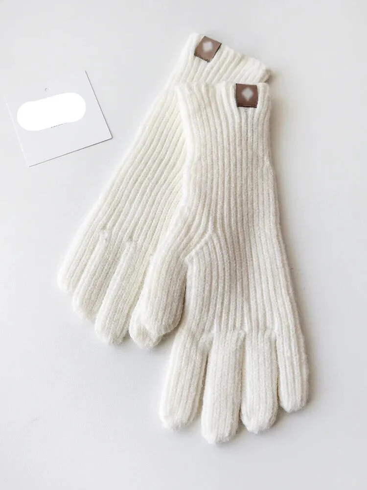 Woolen Knit Gloves with Touchscreen Fingers