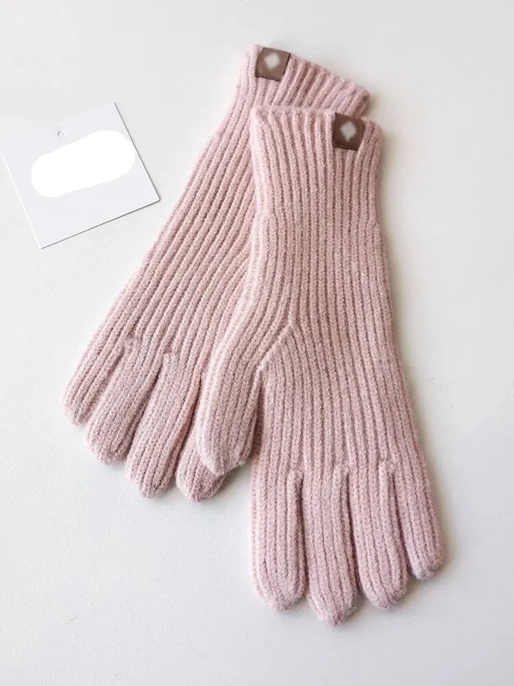 Woolen Knit Gloves with Touchscreen Fingers