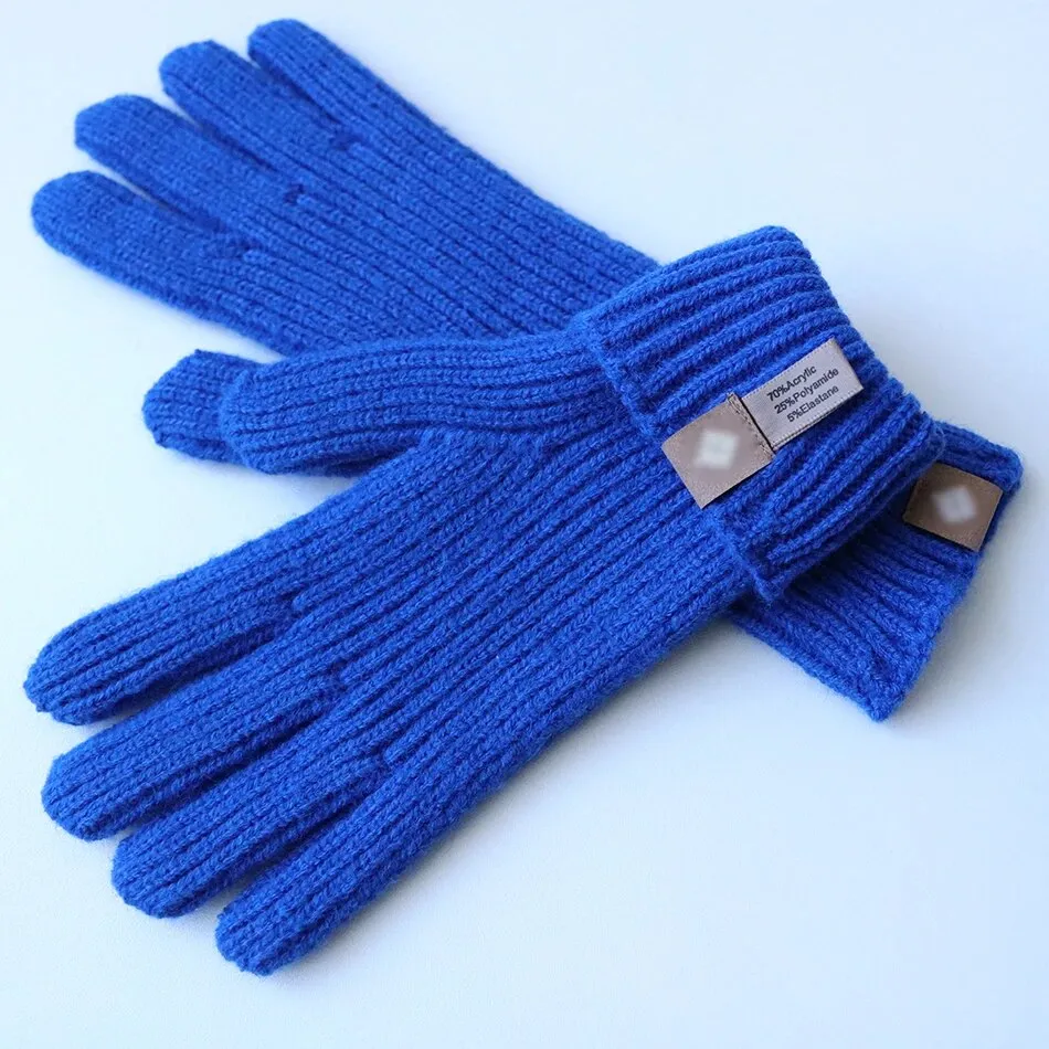 Woolen Knit Gloves with Touchscreen Fingers